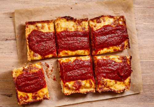 What style of pizza has sauce on top?